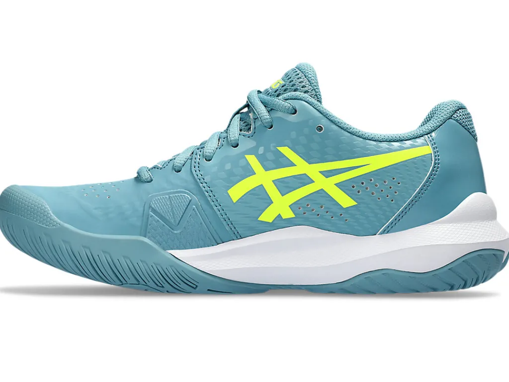 gelchallenger__3-4.webp ASICS Tennisschoenen | Tennis>GEL-CHALLENGER 14 Gris Blue/Safety Yellow