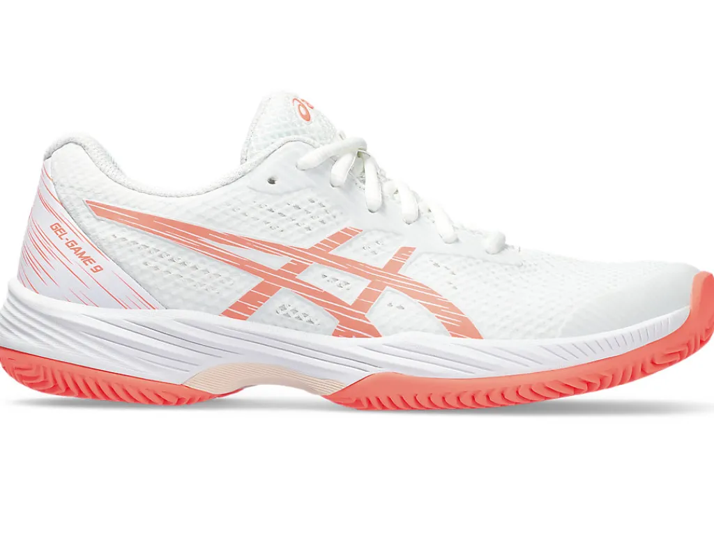 gelgame__clayoc_0-1.webp ASICS Tennisschoenen | Tennis>GEL-GAME 9 CLAY/OC White/Sun Coral