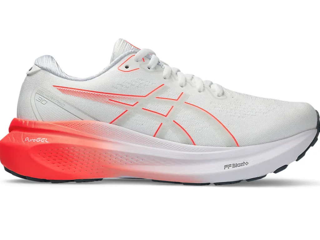 gelkayano__0-13.webp ASICS GEL-KAYANO™ | Hardloopschoenen>GEL-KAYANO 30 White/Sunrise Red
