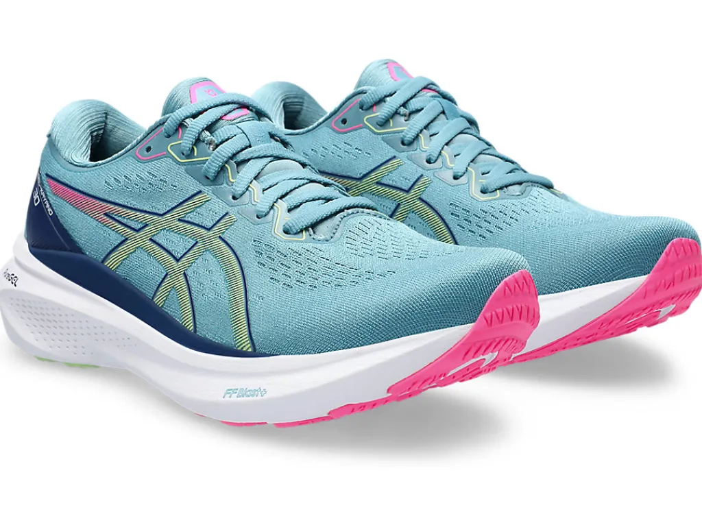 gelkayano__1-6.webp ASICS GEL-KAYANO™ | Hardloopschoenen>GEL-KAYANO 30 Gris Blue/Lime Green
