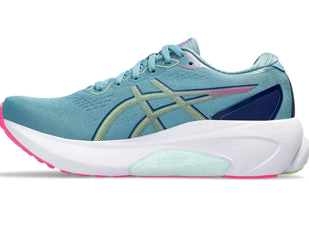 gelkayano__3-6.webp ASICS GEL-KAYANO™ | Hardloopschoenen>GEL-KAYANO 30 Gris Blue/Lime Green