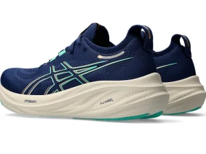 ASICS GEL-NIMBUS™ | Hardloopschoenen>GEL-NIMBUS 26 Blue Expanse/Aurora Green