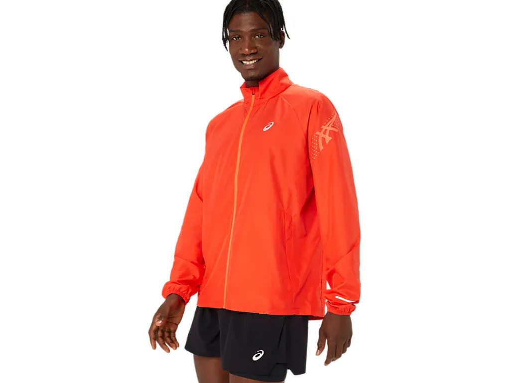 icon_jacket_2.webp ASICS Kleding | Hardlopen>ICON JACKET True Red/Sunrise Red