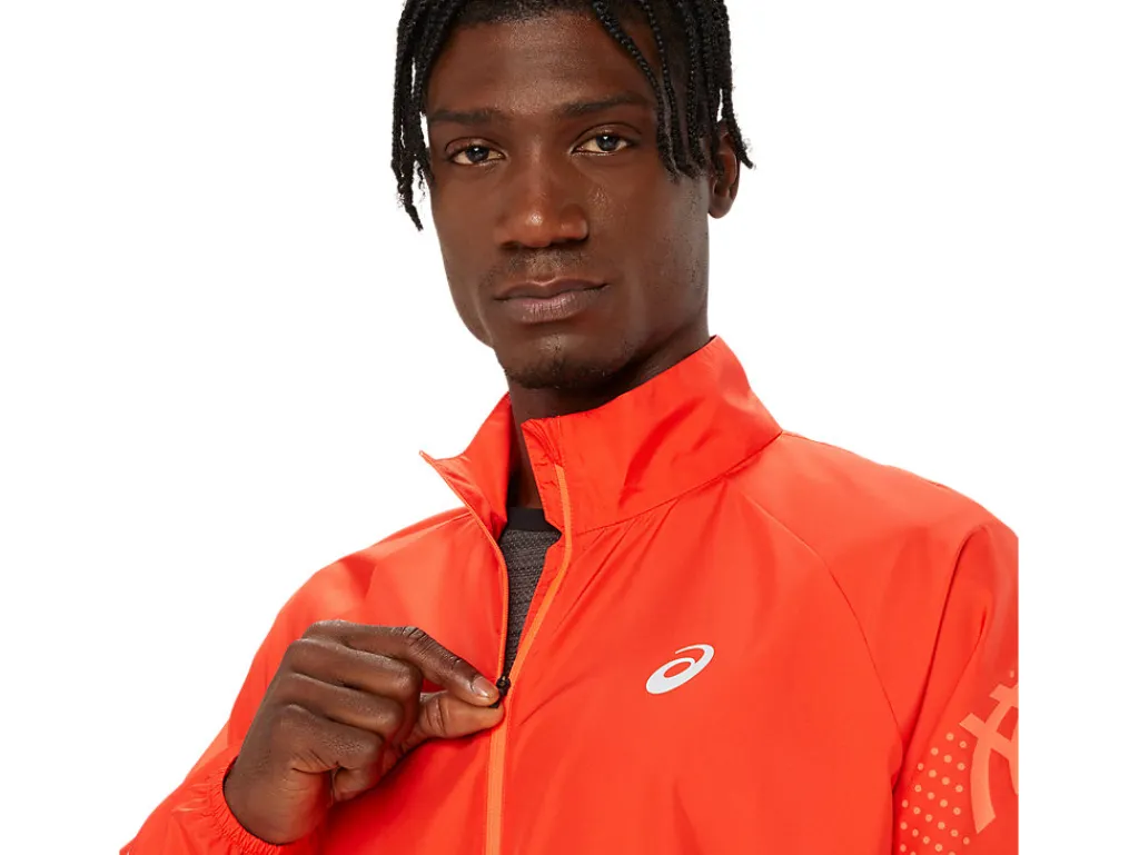 icon_jacket_3.webp ASICS Kleding | Hardlopen>ICON JACKET True Red/Sunrise Red