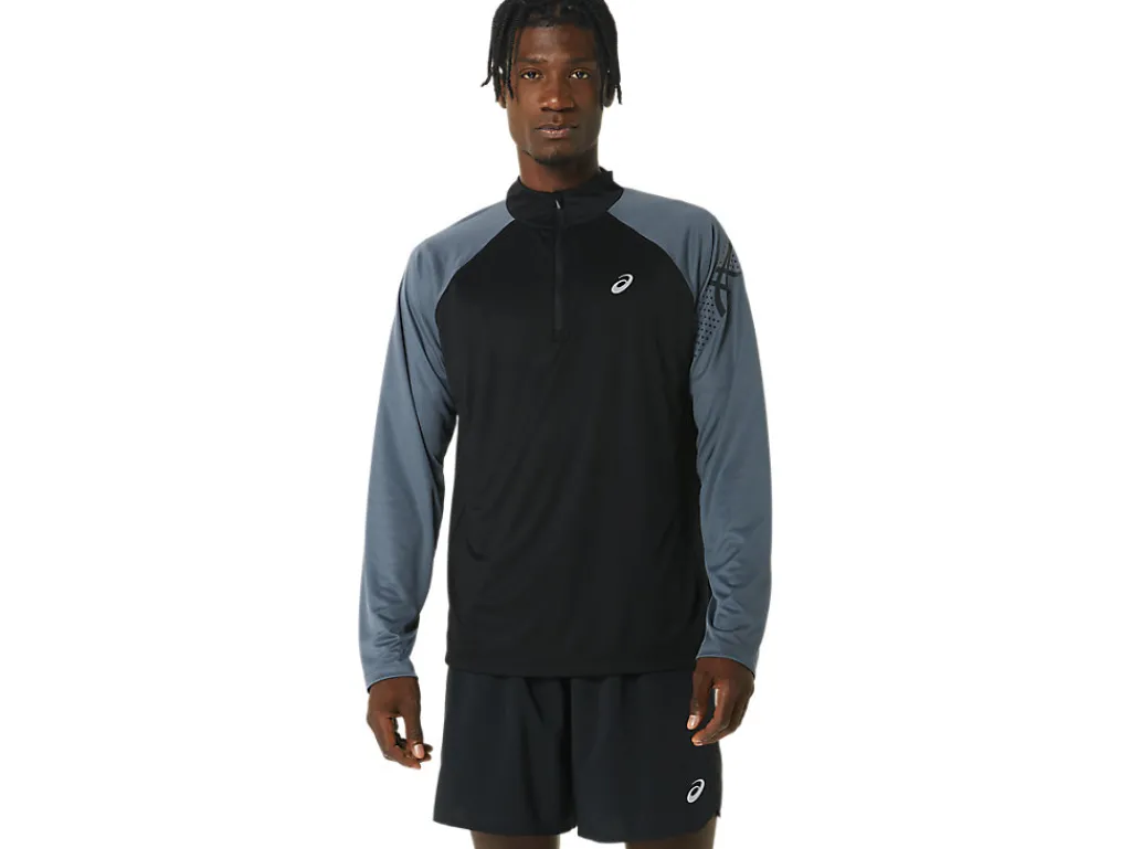 icon_ls__zip_0.webp ASICS Kleding | Jassen en vesten>ICON LS 1/2 ZIP Performance Black/Carrier Grey