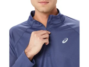 ASICS Kleding | Hardlopen>ICON LS 1/2 ZIP Thunder Blue/Midnight