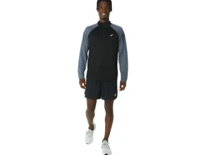 ASICS Kleding | Jassen en vesten>ICON LS 1/2 ZIP Performance Black/Carrier Grey