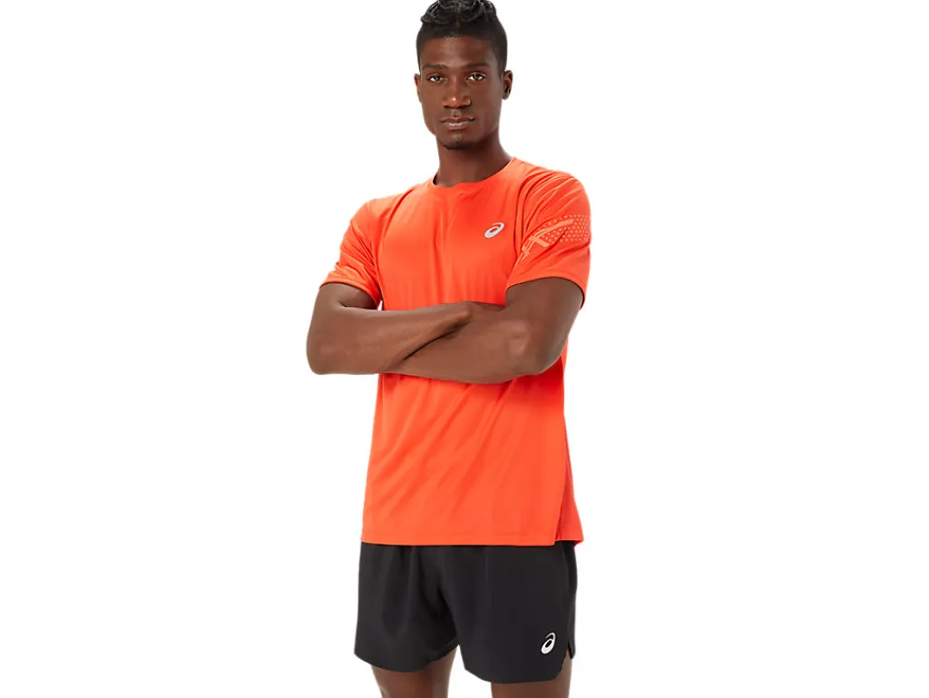 icon_ss_top_0.webp ASICS Kleding | Hardlopen>ICON SS TOP True Red/Sunrise Red