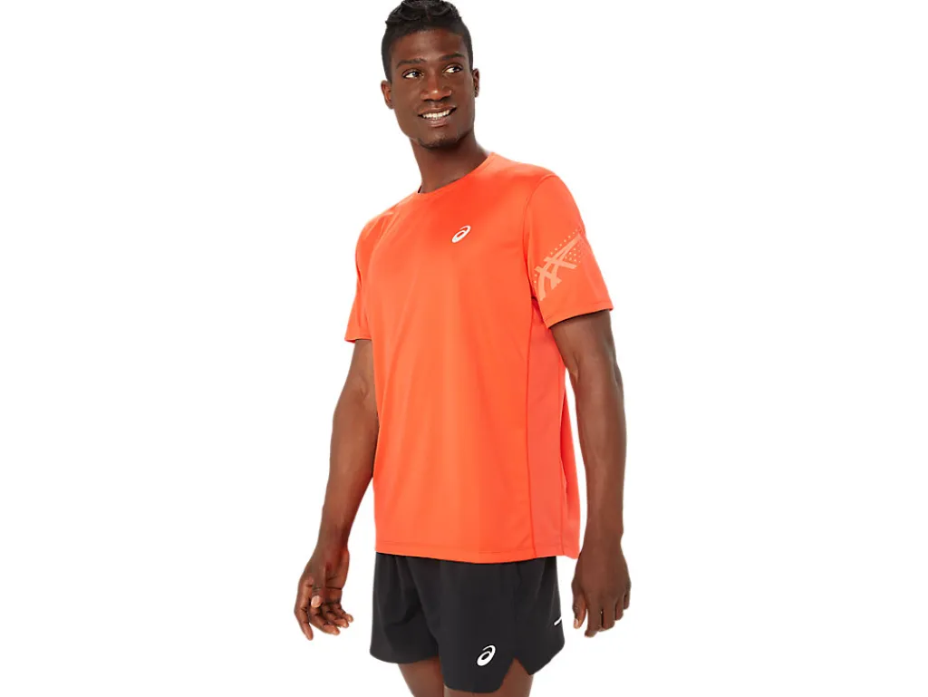 icon_ss_top_2.webp ASICS Kleding | Hardlopen>ICON SS TOP True Red/Sunrise Red