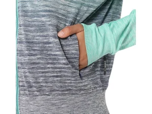 ASICS Kleding | Hardlopen>NAGINO RUN SEAMLESS JACKET Aurora Green/Blue Expanse