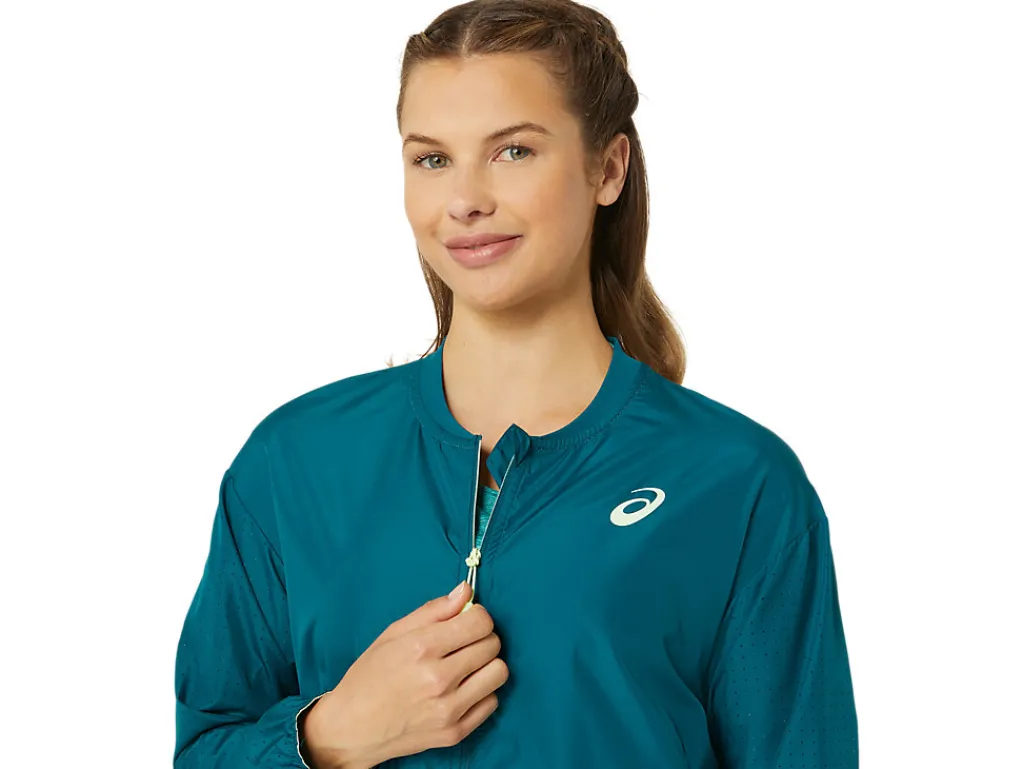 nagino_tennis_bomber_jack_3.webp ASICS Kleding | Jassen en vesten>NAGINO TENNIS BOMBER JACKET Rich Teal