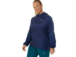 ASICS Kleding | Hardlopen>PACKABLE RUN JACKET Blue Expanse