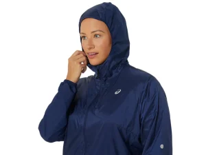 ASICS Kleding | Hardlopen>PACKABLE RUN JACKET Blue Expanse