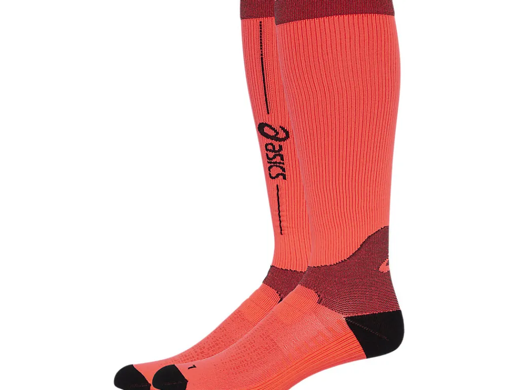 performance_run_compressi_1.webp ASICS Hardlopen | Sokken>PERFORMANCE RUN COMPRESSION SOCK Sunrise Red