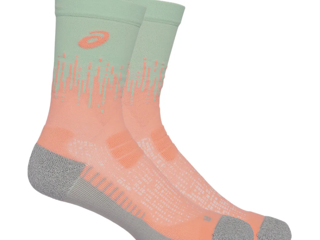 performance_run_sock_crew_0-7.webp ASICS Kleding | Sokken>PERFORMANCE RUN SOCK CREW Bright Sunstone/Mint Tint