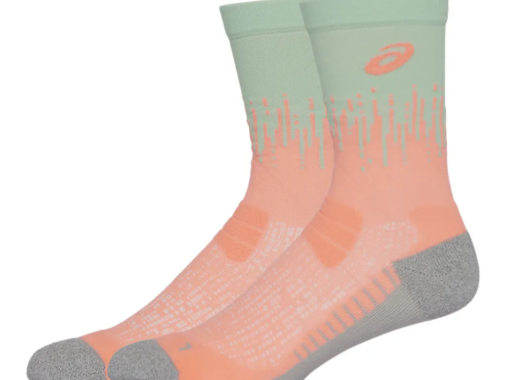 performance_run_sock_crew_1-7.webp ASICS Kleding | Sokken>PERFORMANCE RUN SOCK CREW Bright Sunstone/Mint Tint