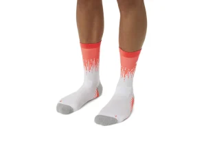 ASICS Sokken | Accessoires>PERFORMANCE RUN SOCK CREW Sunrise Red/Brilliant White