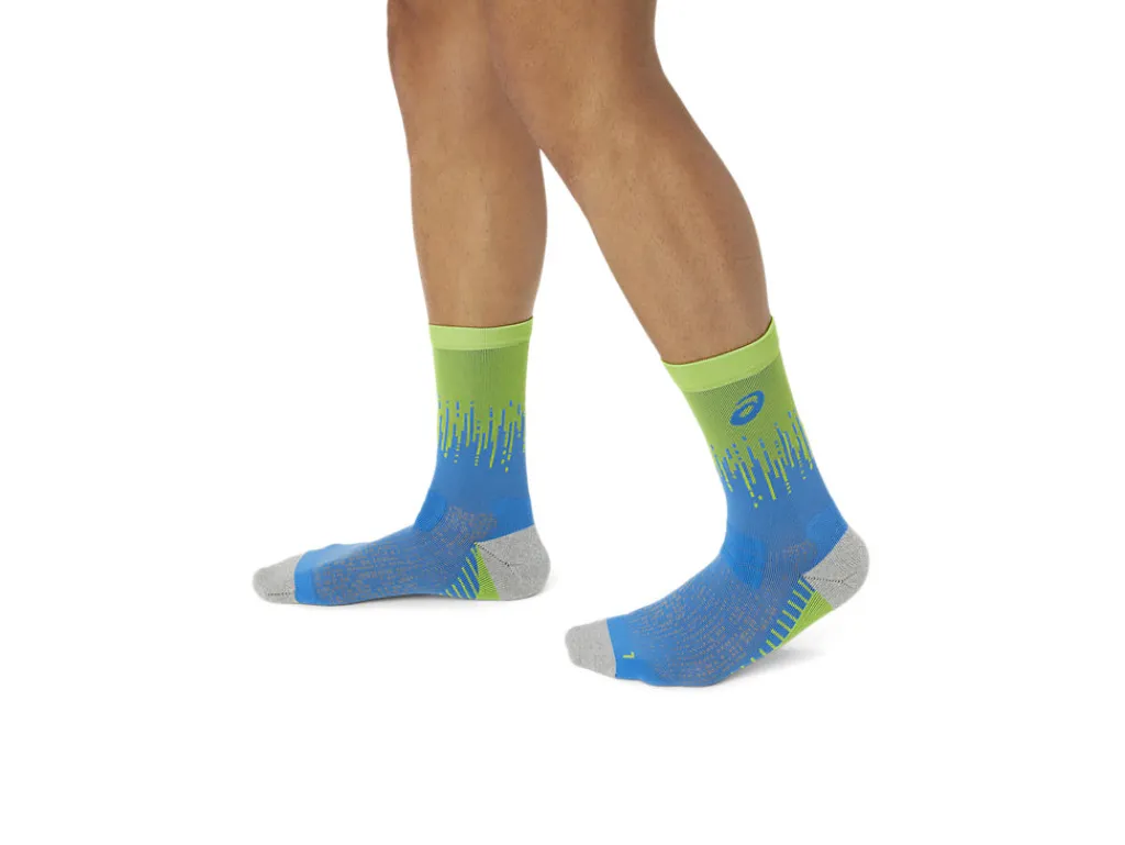 performance_run_sock_crew_4-8.webp ASICS Kleding | Hardlopen>PERFORMANCE RUN SOCK CREW Waterscape/Electric Lime