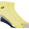 ASICS Hardlopen | Sokken>PERFORMANCE RUN SOCK QUARTER Bright Yellow/Blue Expanse