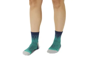ASICS Hardlopen | Sokken>PERFORMANCE RUN SOCK QUARTER Aurora Green/Blue Expanse