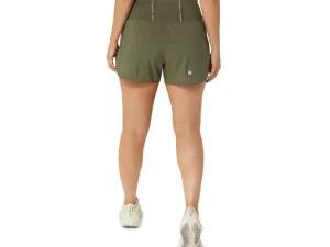 ASICS Kleding | Hardlopen>ROAD 3.5IN SHORT Mantle Green