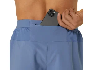 ASICS Kleding | Hardlopen>ROAD 2-N-1 5IN SHORT Denim Blue/Denim Blue
