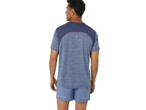ASICS Kleding | Hardlopen>ROAD SS TOP Denim Blue/Thunder Blue