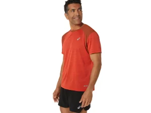 ASICS Kleding | Hardlopen>ROAD SS TOP True Red/Spice Latte