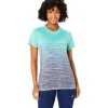 ASICS Kleding | Hardlopen>SEAMLESS SS TOP Aurora Green/Blue Expanse