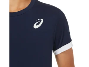 ASICS Kleding | Hardlopen>TENNIS SS TOP Midnight/Brilliant White